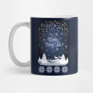 Winter Holiday Fairy Tale Snowy Forest and Reindeer Mug